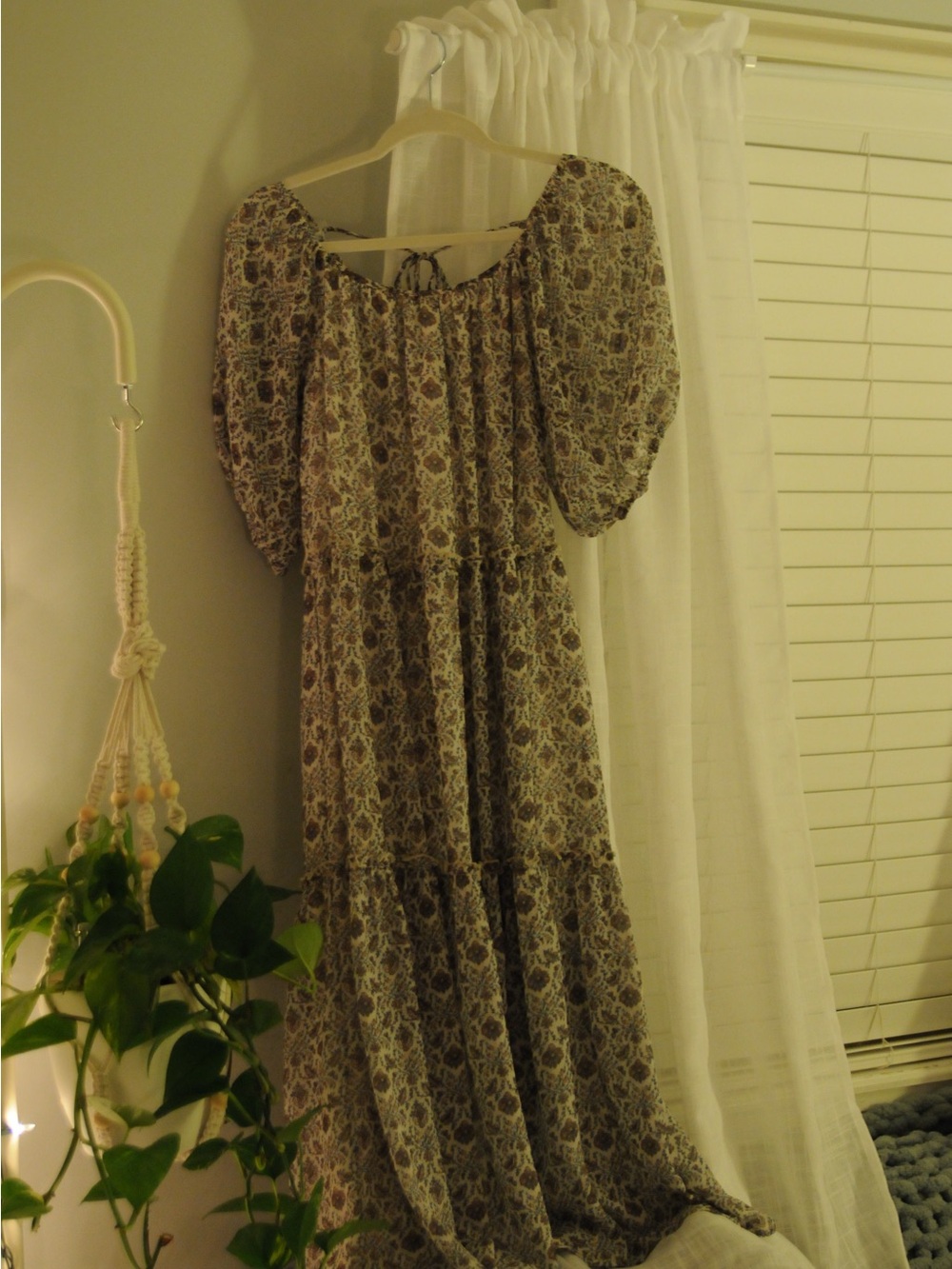 Boho Floral Tiered Maxi Dress - Multi Colored